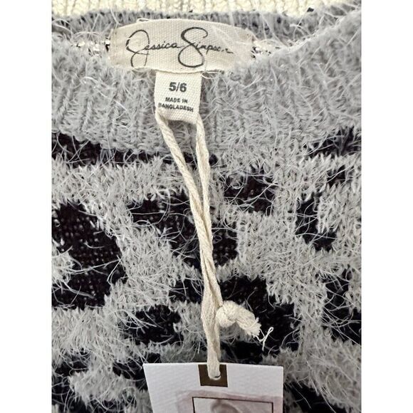 JESSICA SIMPSON GIRL'S Sweater 2 PC SET TOP & PANTS SIZE 5/6 NEW Cheetah - Picture 4 of 4